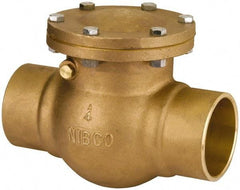 NIBCO - 4" Bronze Check Valve - Bolted Bonnet, Soldered x Soldered, 300 WOG - Strong Tooling