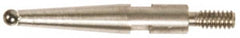 Made in USA - 0.08" Ball Diam, Carbide, Ball Test Indicator Contact Point - 0.78" Contact Point Length, Use with Fowler Test Indicators - Strong Tooling