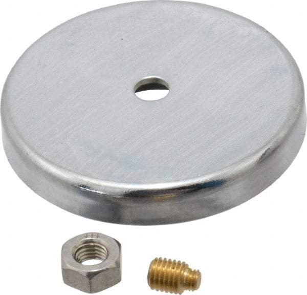 Made in USA - Magnetic Indicator Base - 2" Base Diam, 60 Lb Magnetic Pull - Strong Tooling