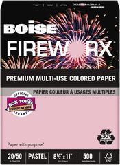 Boise - 8-1/2" x 11" Pink Colored Copy Paper - Use with Laser Printers, Copiers, Plain Paper Fax Machines, Multifunction Machines - Strong Tooling