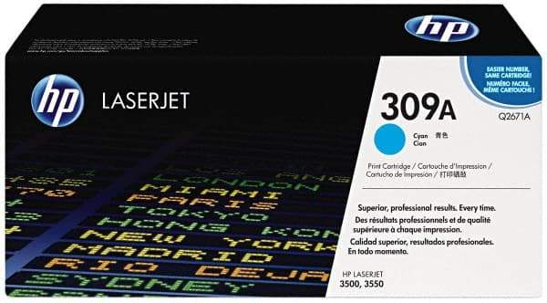 Hewlett-Packard - Cyan Toner Cartridge - Use with HP Color Laser Jet 3500, 3550 - Strong Tooling