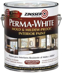 Zinsser - 1 Gal White Semi Gloss Finish Latex Paint - 400 Sq Ft per Gal, Interior/Exterior, <50 gL VOC Compliance - Strong Tooling