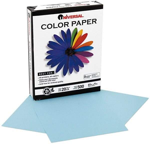 UNIVERSAL - 8-1/2" x 11" Blue Copy Paper - Use with Laser Printers, Copiers, Offset Presses, Spirit Duplicators - Strong Tooling