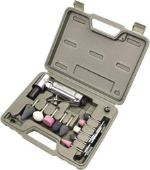 Ingersoll-Rand - 1/4" Spindle, 21,000 RPM, Front Exhaust Air Die Grinder Set - 24 CFM Air Consumption, 1/4 NPT Inlet, 1/4 hp - Strong Tooling