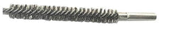 Schaefer Brush - 4" Brush Length, 7/8" Diam, Double Stem, Double Spiral Tube Brush - 6" Long, Stainless Steel, 12-24 Female Connection - Strong Tooling