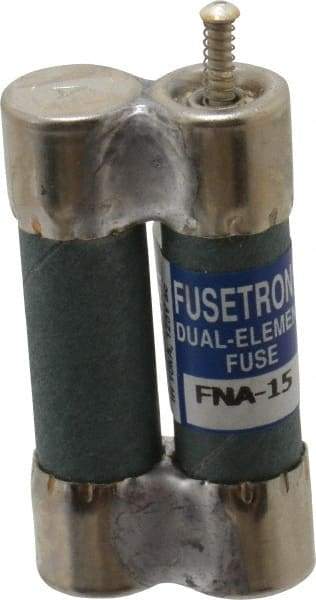 Cooper Bussmann - 125 VAC, 15 Amp, Time Delay Pin Indicator Fuse - Fuse Holder Mount, 1-1/2" OAL, 10 at AC kA Rating, 13/32" Diam - Strong Tooling