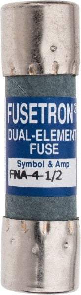 Cooper Bussmann - 250 VAC, 4.5 Amp, Time Delay Pin Indicator Fuse - Fuse Holder Mount, 1-1/2" OAL, 10 at 125 V kA Rating, 13/32" Diam - Strong Tooling