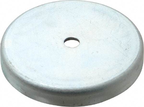 Mag-Mate - 2.63" Diam, 3/8" Cup Height, 3/8" Overall Height, 100 Lb Average Pull Force, 100 Lb Max Pull Force, Neodymium Rare Earth Cup Magnet - Through Hole Style, 9/32" Cup ID, 5/8" Magnet ID, Galvanized - Strong Tooling