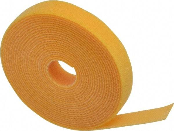 SpeedTech - 15' Long Yellow Nylon & Polyethylene Hook & Loop Strap - 50 Lb Tensile Strength - Strong Tooling