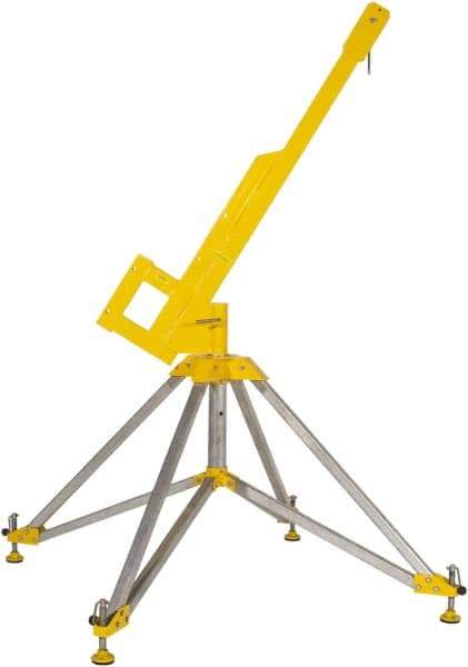 Gemtor - Confined Space Entry & Retrieval Bases & Booms Type: Portable Quadpod w/Rotating Boom Maximum Height (Inch): 90 - Strong Tooling