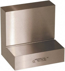 Suburban Tool - 4" Wide x 4" Deep x 3" High Steel Precision-Ground Angle Plate - Standard Plate, Flat Surface, Open End, 1-1/8" Thick, Single Plate - Strong Tooling