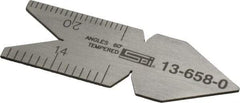 SPI - 60° Angle, Stainless Steel Center Gage - 1/32 to 1/14 Inch Graduation - Strong Tooling