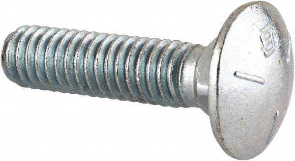 Value Collection - 5/16-18 UNC 1-1/4" Length Under Head, Standard Square Neck, Carriage Bolt - Grade 5 Steel, Zinc-Plated Finish - Strong Tooling