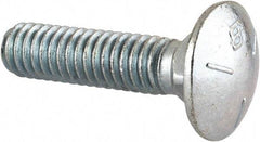 Value Collection - 5/16-18 UNC 1-1/4" Length Under Head, Standard Square Neck, Carriage Bolt - Grade 5 Steel, Zinc-Plated Finish - Strong Tooling