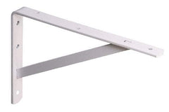 Knape & Vogt - 500 Lb Capacity, White Finish, L-Bracket - 22" Long, 14.2" High - Strong Tooling