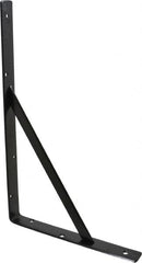 Knape & Vogt - 1,000 Lb Capacity, Black Epoxy Coated, L-Bracket - 16" Long, 10" High - Strong Tooling