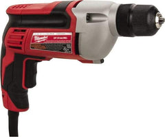 Milwaukee Tool - 3/8" Keyless Chuck, 2,800 RPM, Pistol Grip Handle Electric Drill - 8 Amps, 120 Volts, Reversible, Includes 3/8" Drill & Side Handle - Strong Tooling