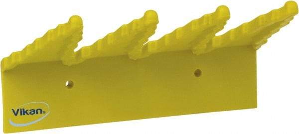 Vikan - 22 Lb, 6-1/2" Wide, 2-1/2" High, Polypropylene, Wall Bracket - 9-1/2" Long, 3 Holders - Strong Tooling