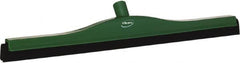 Vikan - 24" Foam Rubber Blade Bench Squeegee - Double Edge, Green, Plastic Holder - Strong Tooling