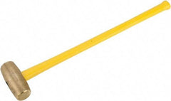 American Hammer - 12 Lb Head Nonsparking Hammer - 34" OAL, 31" Long Fiberglass Handle - Strong Tooling