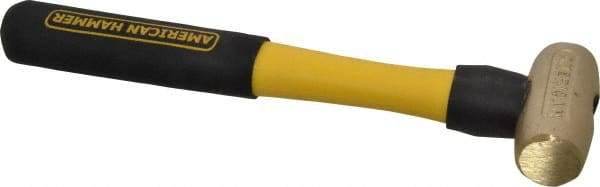 American Hammer - 1-1/2 Lb Head Nonmarring Mallet - 12" OAL, 11" Long Fiberglass Handle - Strong Tooling