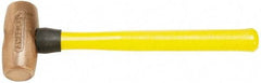 American Hammer - 4 Lb Head Nonsparking Mallet - 14-1/2" OAL, 13" Long Fiberglass Handle - Strong Tooling