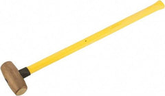 American Hammer - 8 Lb Head Nonsparking Hammer - 33" OAL, 30-1/2" Long Fiberglass Handle - Strong Tooling