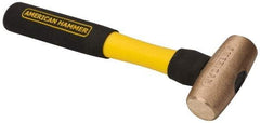 American Hammer - 2 Lb Head Nonsparking Mallet - 12" OAL, 11" Long Fiberglass Handle - Strong Tooling