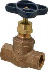 NIBCO - 1/2" Pipe, Threaded Ends, Bronze Integral Globe Valve - PTFE Disc, Screw-In Bonnet, 200 psi WOG, 125 psi WSP, Class 125 - Strong Tooling