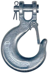 CM - 1/4 Inch Chain Diameter, Grade 43 Clevis Hook - 2,600 Lbs. Load Capacity, 0.36 Inch Inside Diameter, 0.31 Inch Pin Diameter, 0.72 Inch Hook Throat, 2.27 Inch Overall Length, 2.33 Inch Hook Width - Strong Tooling