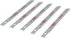 Milwaukee Tool - 3-5/8" Long, 14 Teeth per Inch, Bi-Metal Jig Saw Blade - Toothed Edge, 0.2813" Wide x 0.047" Thick, U-Shank - Strong Tooling