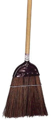 Weiler - 12" Wide, Plastic Bristles, Plastic Handle, Angled Broom - Flagged - Strong Tooling