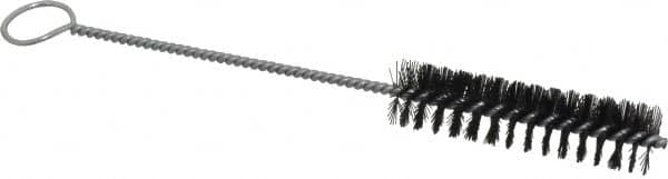 Weiler - 3" Long x 3/4" Diam Nylon Tube Brush - Single Spiral, 8-1/2" OAL, 0.012" Filament Diam, 1/8" Shank Diam - Strong Tooling