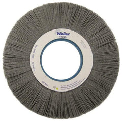 Weiler - 10" OD, 2" Arbor Hole, Crimped Nylon Wheel Brush - 1" Face Width, 3" Trim Length, 0.04" Filament Diam, 3,600 RPM - Strong Tooling