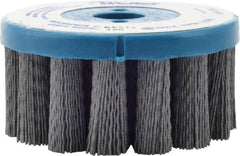 Weiler - 4" 180 Grit Silicon Carbide Crimped Disc Brush - Very Fine Grade, Plain Hole Connector, 1-1/2" Trim Length, 7/8" Arbor Hole - Strong Tooling