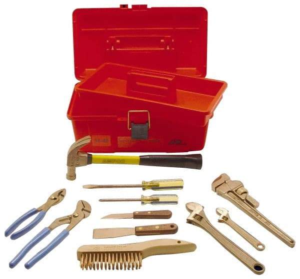 Ampco - 11 Piece Nonsparking Tool Set - Comes in Tool Box - Strong Tooling