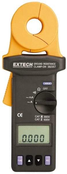 Extech - 1/4 to 1,500 k Ohm, Earth Ground Resistance Tester - 0.001 to 0.002 Resolution - Strong Tooling