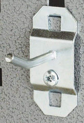 Triton - 3/16" Diam, 1" Long Single Angled End Pegboard Hook - 1-5/8" Projection, 30° Bend, 1/2" Bend Length, Steel - Strong Tooling