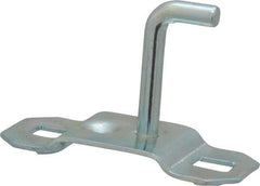 Triton - 3/16" Diam, 1" Long Single Angled End Pegboard Hook - 1-1/4" Projection, 90° Bend, 5/8" Bend Length, Steel - Strong Tooling