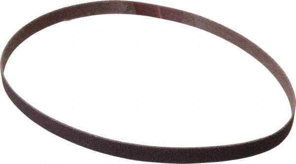 Norton - 1/4" Wide x 12" OAL, 120 Grit, Aluminum Oxide Abrasive Belt - Aluminum Oxide, Fine, Coated, Series R228 - Strong Tooling