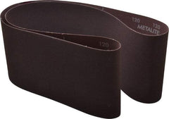 Norton - 6" Wide x 60" OAL, 120 Grit, Aluminum Oxide Abrasive Belt - Aluminum Oxide, Fine, Coated, Series R228 - Strong Tooling