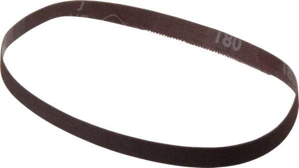 Norton - 1/2" Wide x 18" OAL, 180 Grit, Aluminum Oxide Abrasive Belt - Aluminum Oxide, Very Fine, Coated, Series R228 - Strong Tooling