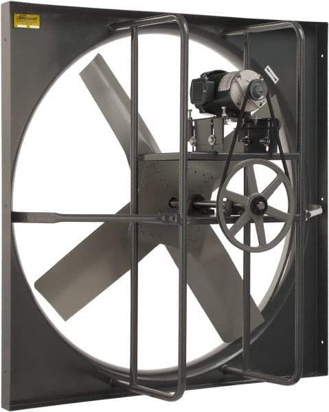 Americraft - 36" Blade, Belt Drive, 1 hp, 13,174 CFM, TEFC Exhaust Fan - 42-1/2" Opening Height x 42-1/2" Opening Width, 16/8 Amp, 115/230 Volt, 1 Speed, Single Phase - Strong Tooling