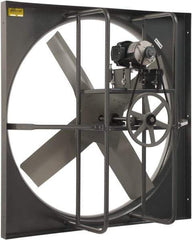 Americraft - 36" Blade, Belt Drive, 1 hp, 13,174 CFM, Explosion Proof Exhaust Fan - 42-1/2" Opening Height x 42-1/2" Opening Width, 2.8/1.4 Amp, 230/460 Volt, 1 Speed, Three Phase - Strong Tooling