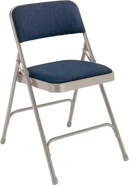 NPS - 18-3/4" Wide x 20-1/4" Deep x 29-1/2" High, Fabric Folding Chair with Fabric Padded Seat - Imperial Blue - Strong Tooling