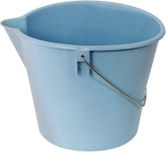 Ability One - 10 Qt, Plastic Round Blue Single Pail with Pour Spout - Handle Included - Strong Tooling