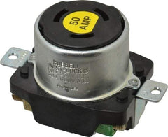 Hubbell Wiring Device-Kellems - 250 VDC, 600 VAC, 50 Amp, Self Grounding Receptacle - 3 Poles, 4 Wire, Female End, Black - Strong Tooling