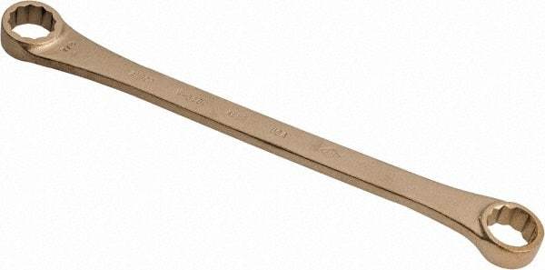 Ampco - 13/16" x 7/8" 12 Point Offset Box Wrench - Double End, 12-1/4" OAL, Aluminum Bronze - Strong Tooling