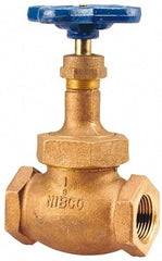 NIBCO - 1/2" Pipe, Threaded Ends, Bronze Integral Oxygen Service Globe Valve - PTFE Disc, Union Bonnet, 300 psi WOG, 150 psi WSP, Class 150 - Strong Tooling