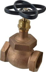 NIBCO - 1-1/4" Pipe, Threaded Ends, Bronze Integral Globe Valve - PTFE Disc, Screw-In Bonnet, 200 psi WOG, 125 psi WSP, Class 125 - Strong Tooling